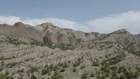 Panoramic view of beautiful unique rock formations in georgia mountains. Stockbeeldmateriaal 238479631