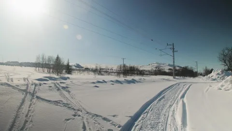 Panoramic view of beautiful white winter landscapes, with snowy mountain peaks 스톡 동영상 246636530