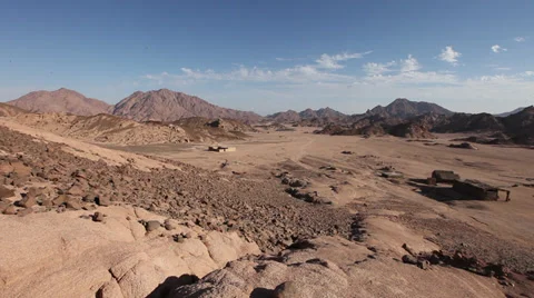 Panoramic view on a Beduin Camp near Mount Sinai, Egypt Vidéo 39220832