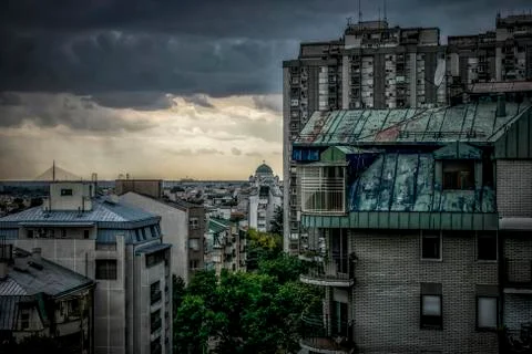 Panoramic View of Belgrade Stock Photos