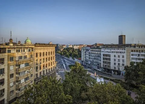 Panoramic view of Belgrade Stock Photos