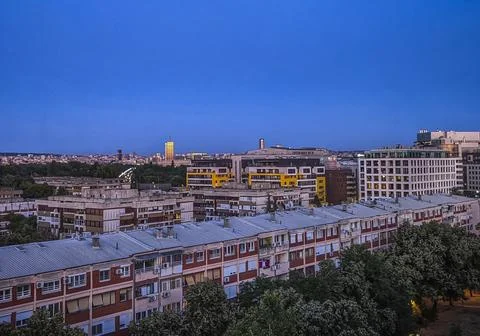 Panoramic view of Belgrade Stock Photos