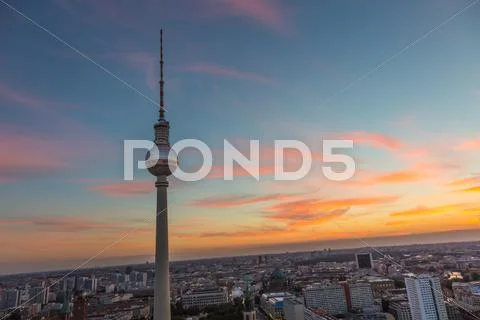 Panoramic view of Berlin, Germany. Stock Photos