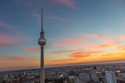 Panoramic view of Berlin, Germany. Stock Photos