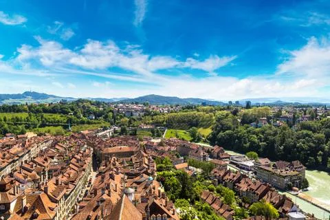 Panoramic view of Bern Stock-Fotos