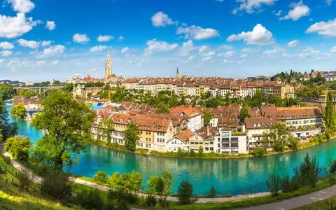 Panoramic view of Bern Foto stock