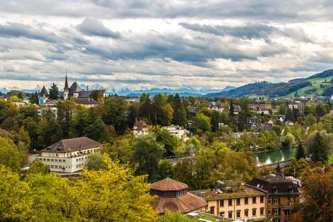 Panoramic view of Bern Stock Photos