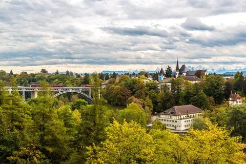 Panoramic view of Bern Stock Photos