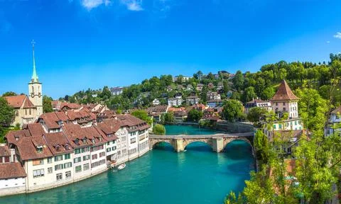 Panoramic view of Bern Stock-Fotos