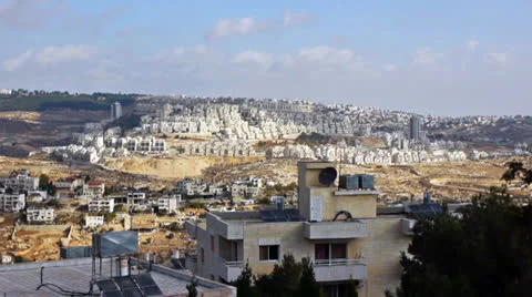 Panoramic view to Bethlehem, Palestine Stock Footage 25039870