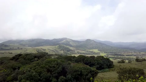 Panoramic view of the Bewitching Hill range in Coorg, Karnataka, India. Stock Footage 161444304