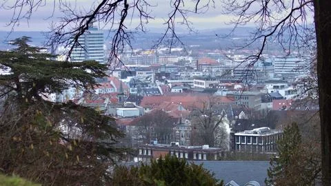 Panoramic view of Bielefeld Germany Stock Photos