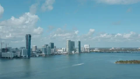 Panoramic View of Biscayne Bay in Florida Stock Footage 175815121