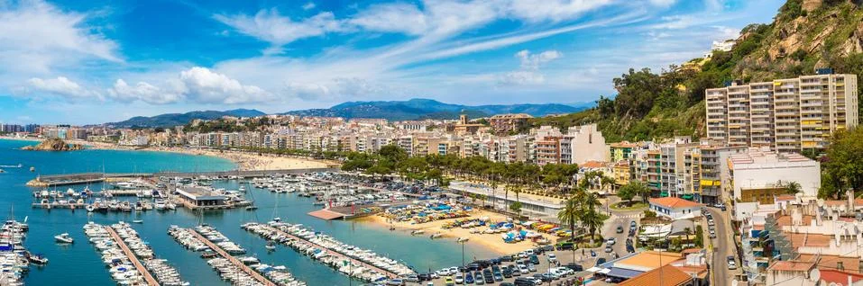 Panoramic view of Blanes Stock Photos