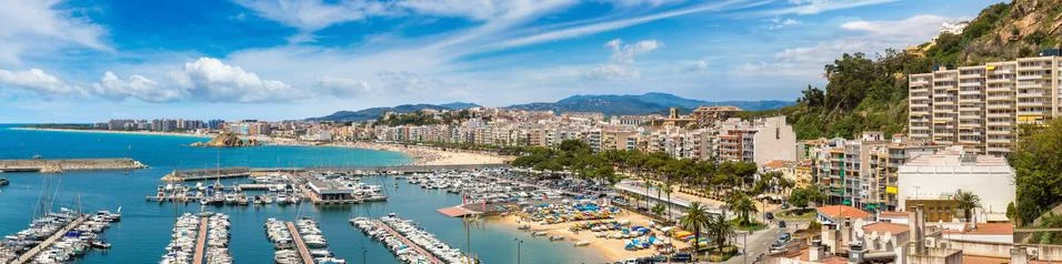 Panoramic view of Blanes Stock Photos