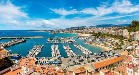 Panoramic view of Blanes Stock-Fotos