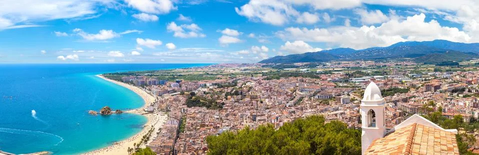 Panoramic view of Blanes Stock-Fotos
