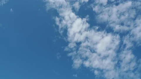Panoramic view of blue sky and clouds as background Stock Footage 157714935