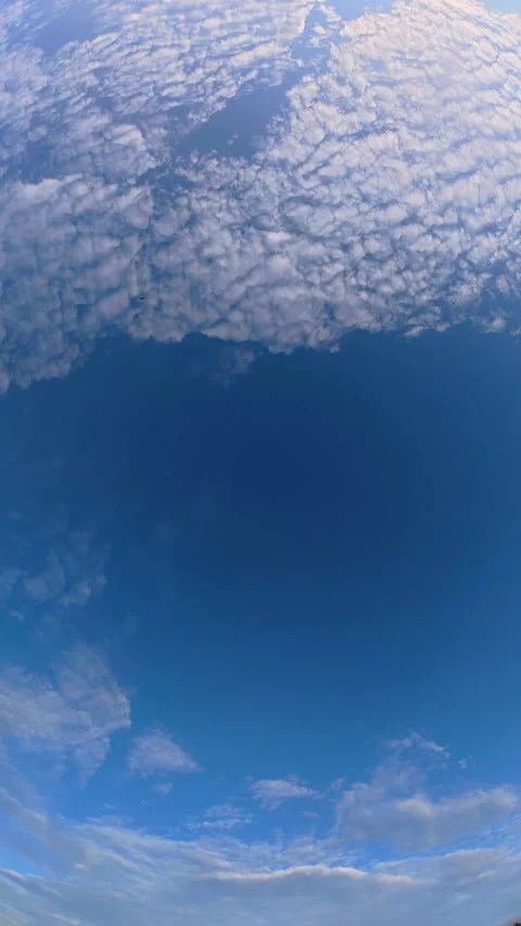 Panoramic View of Blue Sky and Clouds Stock Footage 307295569