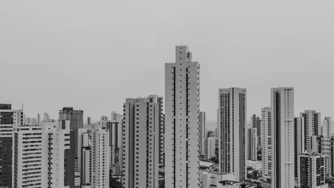 Panoramic view of Boa Viagem district in Recife Stock Footage