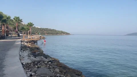Panoramic view on Bodrum seaside Video stock 244911422