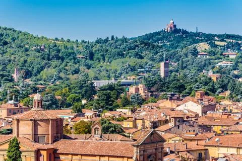 Panoramic view of Bologna 스톡 사진