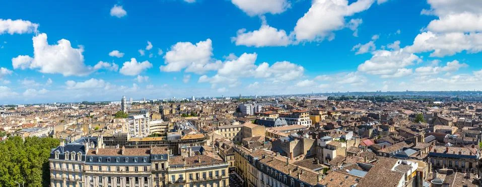 Panoramic view of Bordeaux Stock Photos