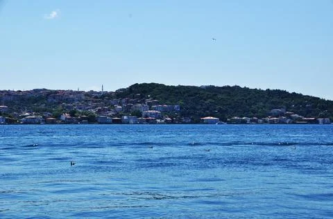 Panoramic view of the Bosphorus. Stock Photos