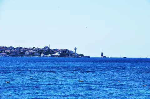 Panoramic view of the Bosphorus. Stock Photos