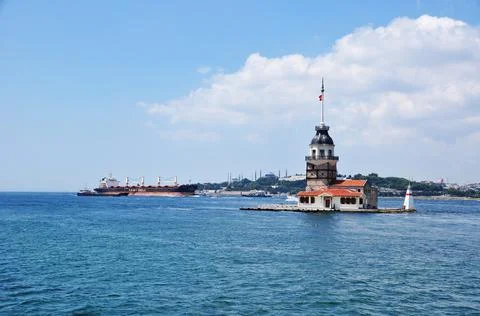 Panoramic view of the Bosphorus. Stock Photos