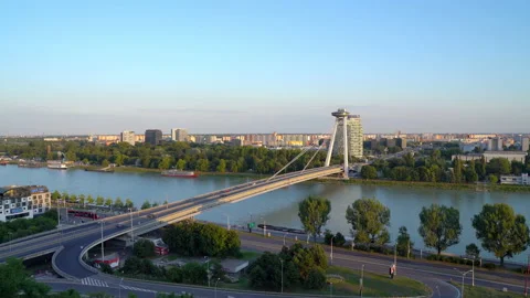 Panoramic view on Bratislava in Slovakia Stock Footage 157208849
