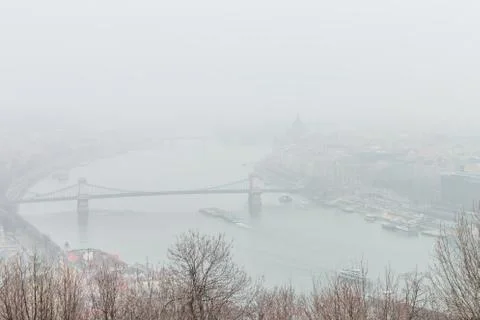 A panoramic view of Budapest Stock Photos