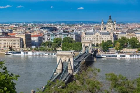 Panoramic view of Budapest Stock Photos