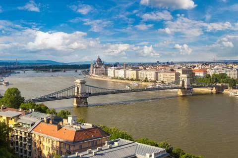 Panoramic view of Budapest Stock Photos