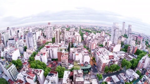 Panoramic view of Buenos Aires at the nightfall Stock Footage 79091795