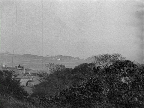 Panoramic view of Buxton buildings and houses, United Kingdom, 1901 Stock Footage 132022002