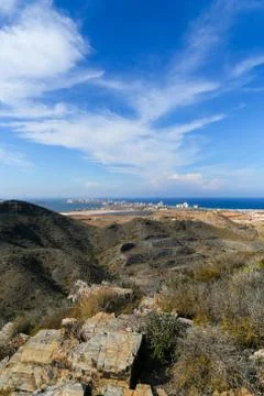 Panoramic view of Cabo de Palos Stock Photos
