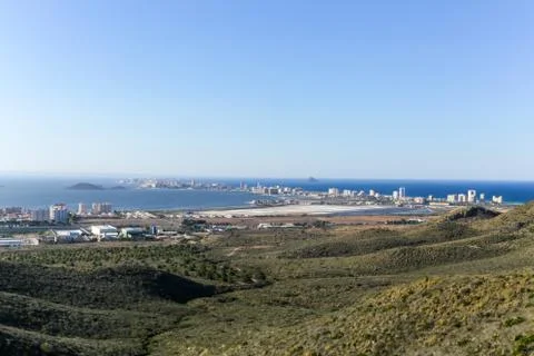 Panoramic view of Cabo de Palos Stock Photos