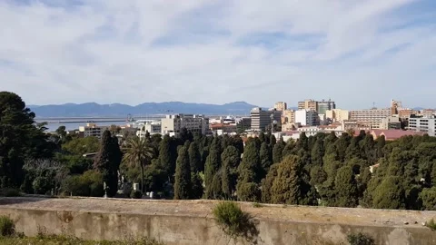 Panoramic view of Cagliari, Italy Stock Footage 201473627