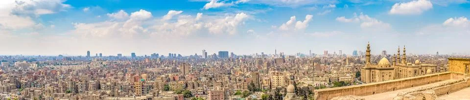 Panoramic view of Cairo Stock Photos