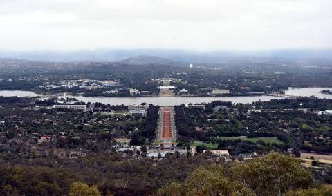 Panoramic view of Canberra (Australia) Foto stock