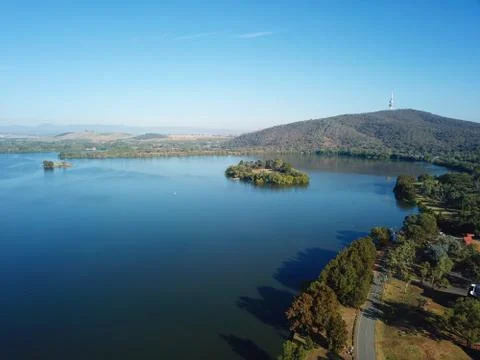 Panoramic view of Canberra (Australia) Foto stock