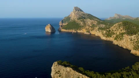 Panoramic view of CAPE FORMENTOR. Stock Footage 225522547