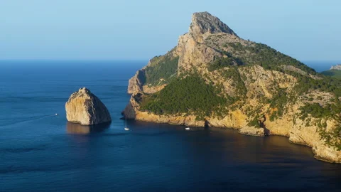 Panoramic view of CAPE FORMENTOR. Stock Footage 225712755