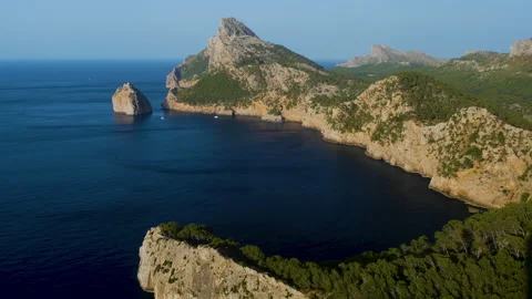 Panoramic view of CAPE FORMENTOR. Time lapse Stock Footage 225702052