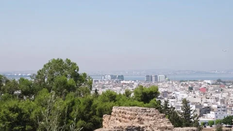 Panoramic View of Carthage Cityscape from High Point Vídeo Stock 340226490