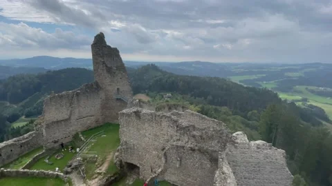 Panoramic view from the castle of ruttenstein Video stock 228369933