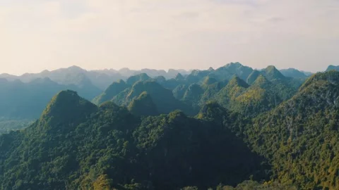 Panoramic view of Cat Ba Island - Island in Vietnam, Asia Stock Footage 242155034