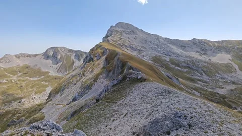 Panoramic view of Cefalone peak in Abruzzo Stock Footage 283910828