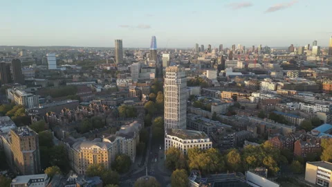A panoramic view of the central London shot on a drone. Stock Footage 295926897